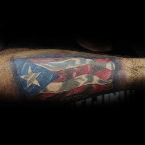 Cool Puerto Rican Flag Tattoo Ideas For Men Guide Flag