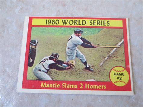 lot detail 1961 topps world series game 2 mantle slams 2 homers 307