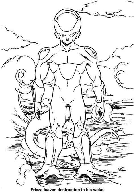 Frieza Final Form In Dragon Ball Z Coloring Page Kids Play Color
