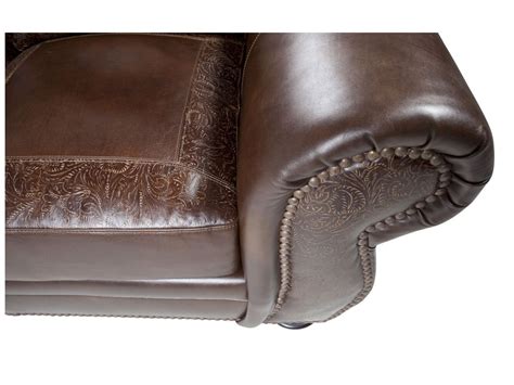 Usa Leather Oak Paisley Sofa Mathis Brothers Furniture