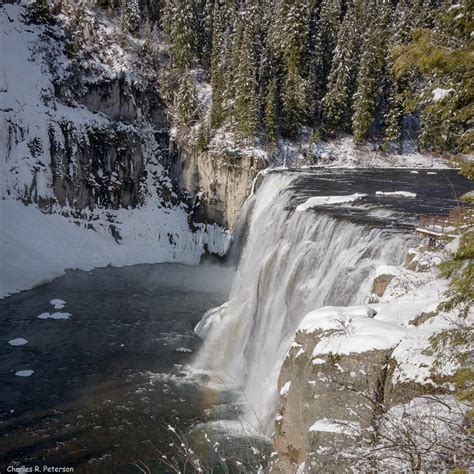 Upper Mesa Falls In Winter 1 Idaho Henrys Fork Of The