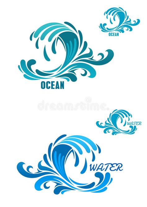 Ocean Waves Collection Sea Storm Wave Isolated Waves Water Elements