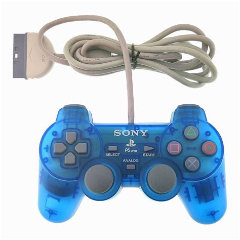 Sony Playstation Original Clear Blue Dualshock Controller