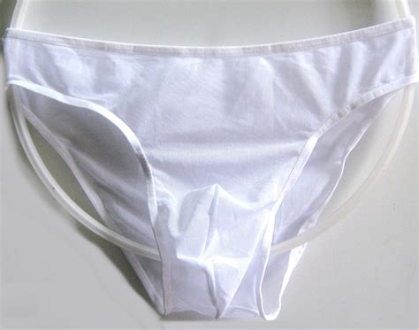 Sexy Unbranded Mens White Sheer Nylon Bikini Underwear W