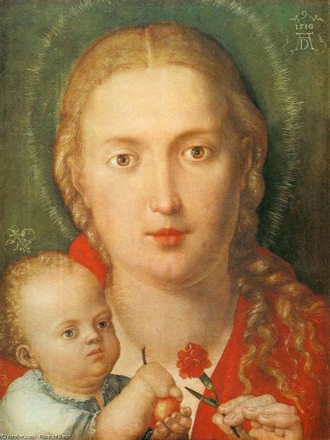 Museum Art Reproductions Madonna With A Carnation By Albrecht Durer