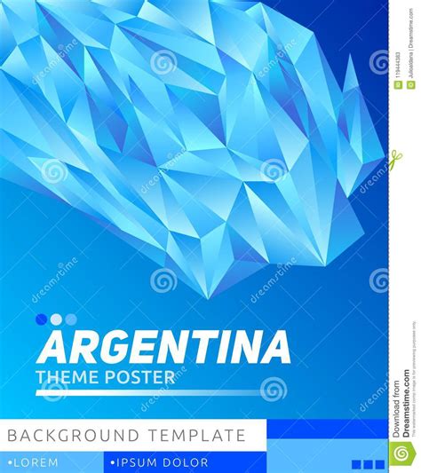Argentina Theme Modern Poster Vector Template Illustration Stock