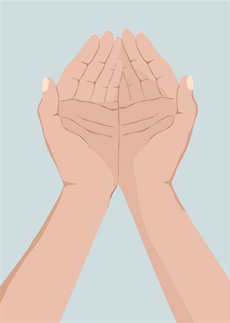 Cupped Hands Clipart People Illustration Premium Vector Illustration