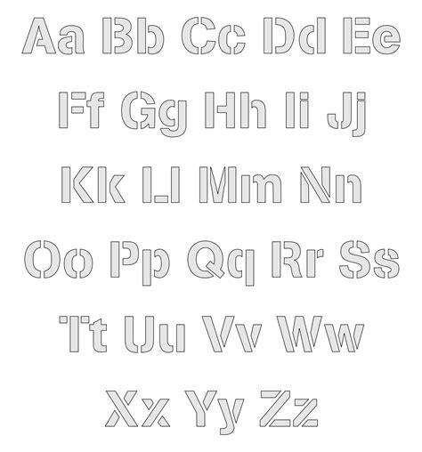 Free Alphabet Stencils Templates