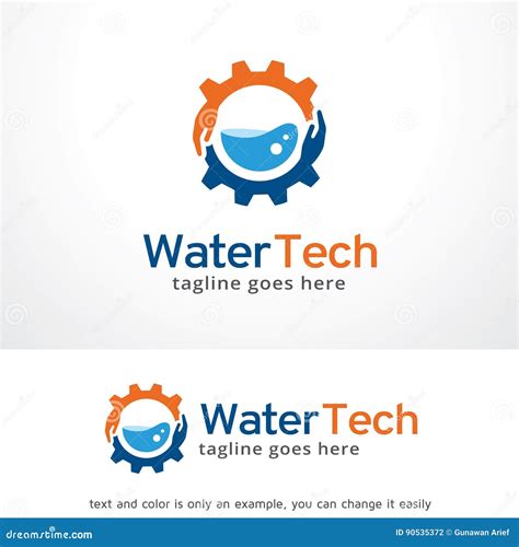 Water Tech Logo Template Design Vector Emblem Design Concept