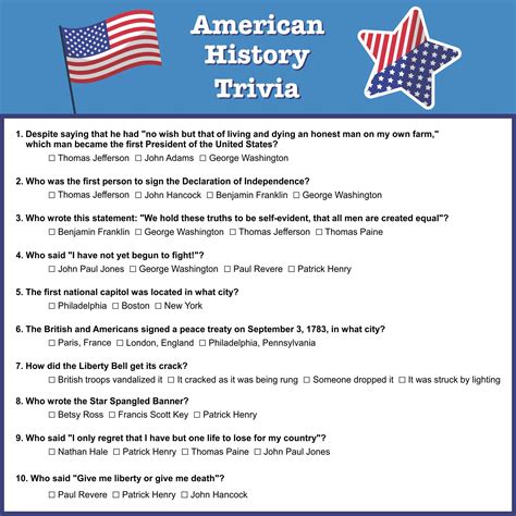 Trivia Questions Printable