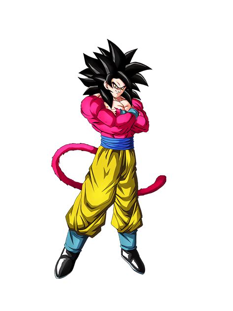 Goku's first appearance was on the last page of grand finale, the last chapter of the dr. Awakening of Miracles Super Saiyan 4 Goku GT Render (Dragon Ball Z Dokkan Battle).png - Renders ...