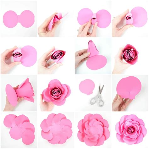 Free Flower Template How To Make Large Paper Flowers Salvabrani