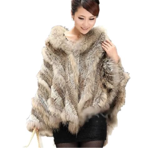 winter warm natural raccoon fur coats women real fur coats genuine rabbit fur knitted outerwear