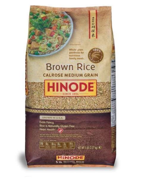 Calrose Medium Whole Grain Brown Rice Hinode Rice