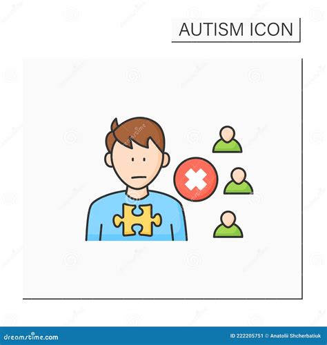 Neurodevelopmental Disorder Color Icon Stock Vector Illustration Of