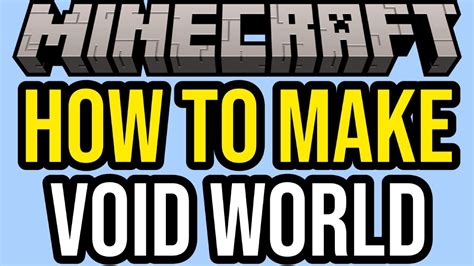 How To Make A Void World In Minecraft Bedrock Working No Mods