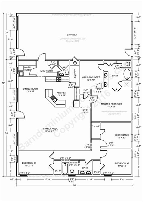 30x50 Metal Building Floor Plans Floorplansclick