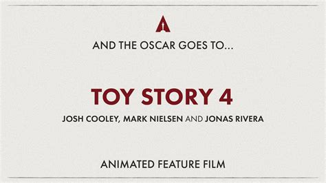 Toy Story 4 Wins Best Animated Feature Film Oscars 2020 Disney