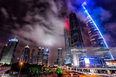 Lujiazui Business District At Night Stock Photo Getty Images