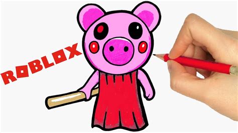 Como Dibujar Y Pintar A Piggy De Roblox Youtube