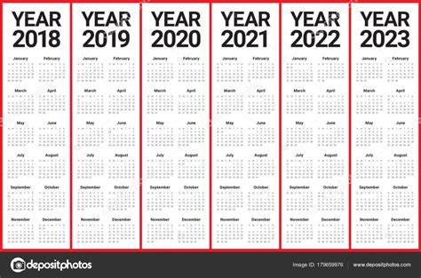 Three Year Printable Calendar 2021 To 2023 Calendar Printables Free Blank