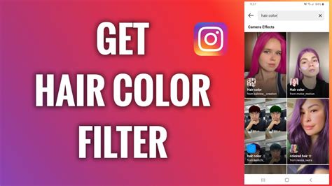 How To Get A Hair Color Filter On Instagram Youtube