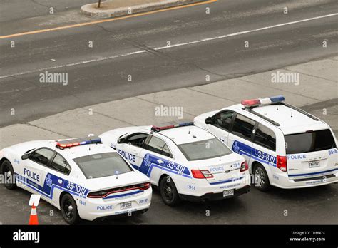 Police Cars Montreal Stock Photo Alamy