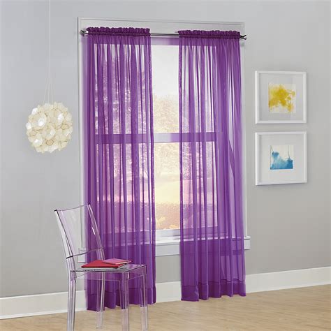 Purple Bedroom Sheer Curtains Curtains And Drapes