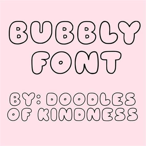 Bubbly Font For Procreate Bubble Letters Bubble Outline Etsy Bubble