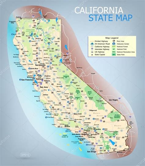 California Landforms Map Printable Maps