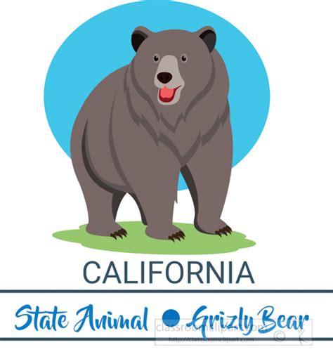 California State Clipart California State Animal Grizzly Bear Clipart