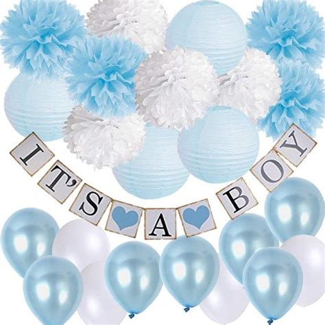 Cute boy baby shower decorations. BOY'S BABY SHOWER Decorations Set-It's A Boy Banner | Etsy