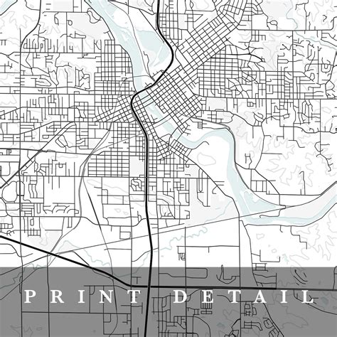 Cedar Rapids Map Cedar Rapids Iowa City Map Home Town Map Etsy