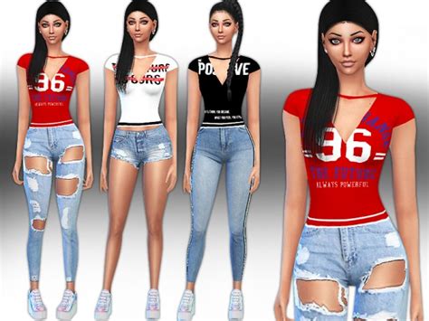 The Sims Resource Fashion Trendy Colour Tops By Saliwa Sims 4 Downloads