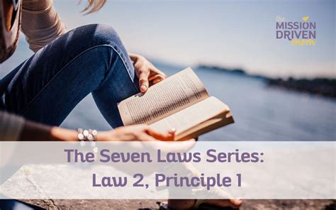 The Seven Laws Series Law 2 Principle 1 The Mission Driven Mom