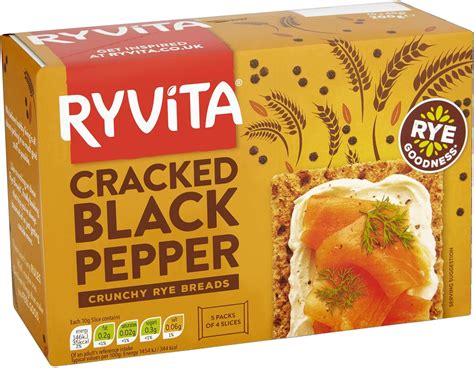 Ryvita Black Pepper Crispbread 200 G Uk Prime Pantry