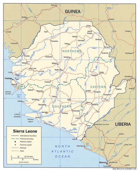 Detailed Political And Administrative Map Of Sierra Leone With All