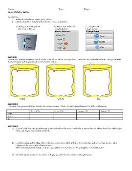 Forces and motion phet simulation lab answer key a quick tutorial on how to use the phet force and motion basics simulations to do a quick experiment on the relationship between ∑f and acceleration. States of Matter PHET Lab by Smiles in Science | TpT