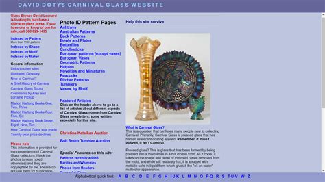 Pattern Glass Field Guide Carnival Glass 1930s Iridescent