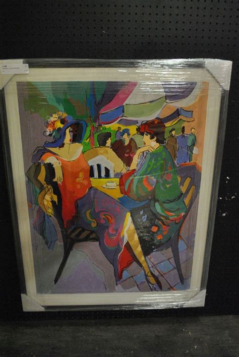 Lot Isaac Maimon Corner Cafe Hand Signed 34 X 44