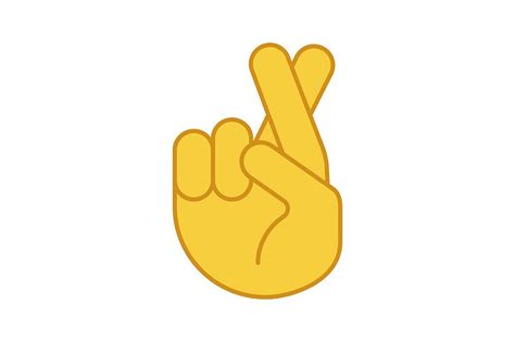 Fingers Crossed Emoji Color Icon Crossed Fingers Finger Emoji Emoji