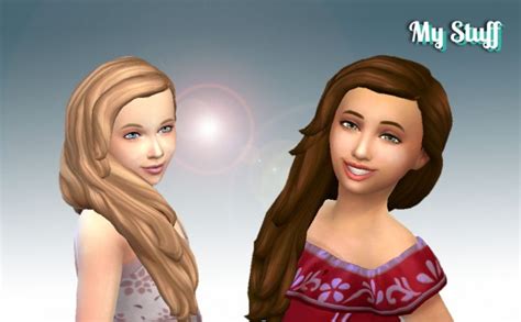 Mystufforigin Maria Hairstyle For Girls Sims 4 Hairs