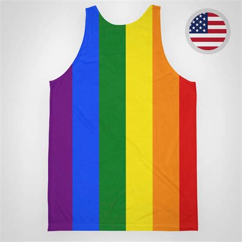 Gay Pride Flag Vertical All Over Tank Top Etsy