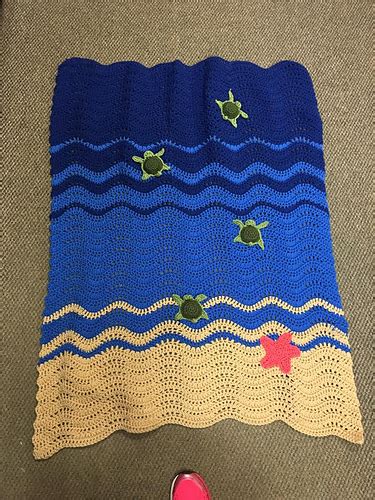 Ravelry Sea Turtle Baby Blanket Pattern By Off The Hook Crochet