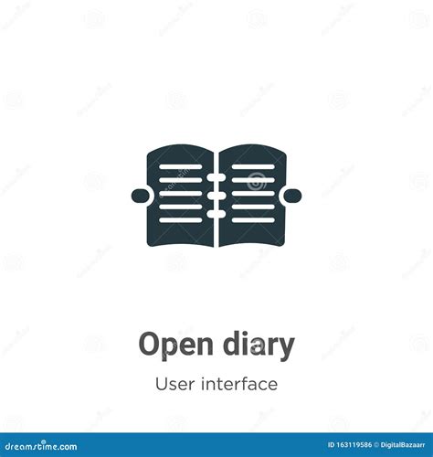 Open Diary Vector Icon On White Background Flat Vector Open Diary Icon
