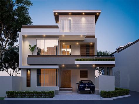 10 Marla Exterior On Behance Small House Design Exterior Modern