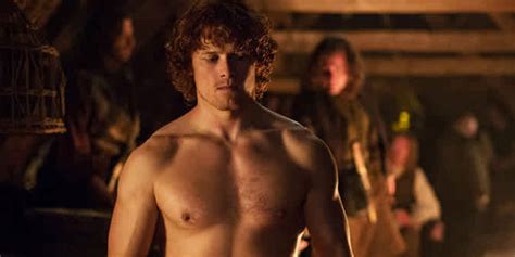 Outlanders Sam Heughan Posts Shirtless Photos To Encourage Fans To Keep Working Out Cinemablend