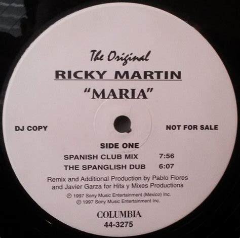 Ricky Martin Maria Remixes 1997 Vinyl Discogs