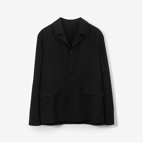 Burberry Wool Oversized Tailored Jacket In Black For Men Lyst Canada