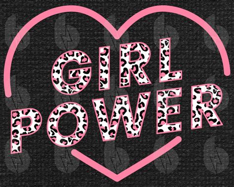Girl Power With Heart Svg Files For Cricut Leopard Print Svg Etsy